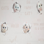 Обои Палитра 72285-12НС, Винил горячего тиснения на флизелине, 1,06*10м, 3D Cats, д