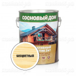 Антисептик СТАНДАРТ Сосновый Дом для древесины, бесцветный, 2,7 л