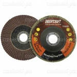 Диск лепестковый OCF1252280, ORIENTCRAFT, P80, для УШМ, торцевой, 125*22,2 мм
