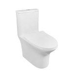 Унитаз-компакт Azario AZ-8614, Sente, Напольный, безободковый, моноблок, сиденье микролифт, 665*375*785 мм