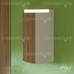 Шкаф-зеркало Alavann Crystal 45, распашная створка, с подсветкой, белый, 45 см