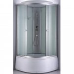Кабина душевая Comforty CF5888E-B, 800*800*2100, стекло крезет, задняя стенка белая, высокий поддон
