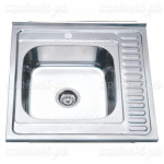 Мойка РМС MG6-6060L, 60*60, (0,6), Накладная,  с сифоном