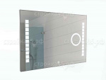 Зеркало Домино Quadro/Sansa 100, alum, (линза), с подсветкой, 100*70 см