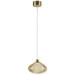 Светильник н/п СОНЕКС-К 7042/4L L-VISION ODL25 249, подвесной, IP20, LED 4W, 3000 К, 220V MELA, янтарный/бронзовый/металл/стекло