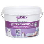 Краска HUSKY для детских комнат, моющаяся, белая матовая, 2,5 л
