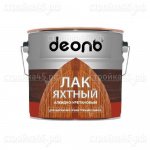 Лак ДЕОЛЬ яхтный, бесцветный, полуматовый, 2,7 л