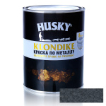Краска HUSKY-KLONDIKE с молотковым эффектом алюминий, 0,25 л