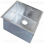 Мойка MIXLINE 50*50 (3,0), накладная, вып. 3 1/2, 20 см, с сифоном, Сатин
