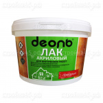 Лак ДЕОЛЬ акриловый, бесцветный, глянцевый, 0,9 л