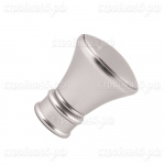 Наконечник для карниза Колокол, D25, цвет сатин, 2 шт