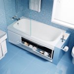 Экран МДФ Alavann Soft, откидные дверцы, с 3-мя корзинами, 1,5 м