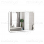 Зеркало AZARIO LED-00002376, Стив New, bluetooth, двойной подогрев, сенсорный выключатель, часы внешней настройки, 1000*800 мм