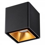 Светильник н/п СОНЕКС-К 358487 OVER NT20 154, накладной, LED 10W 4000K RECTE, IP20, Черный/золото