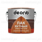 Лак ДЕОЛЬ яхтный, бесцветный,  полуматовый, 9 л