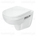Унитаз SANITA LUXE SL DM, Best, подвесной, белый, горизонтальный выпуск, сиденье дюропласт с микролифтом, 49*34*38 см