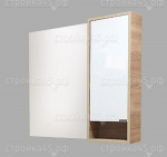 Шкаф-зеркало COMFORTY Гамбург 90, распашная створка, дуб сонома, 90 см