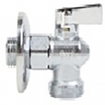 Кран шаровый 1/2*3/4", ВР/НР угловой, для быт. приборов, BL5809A, Никель