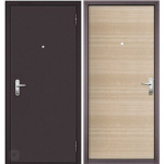 Двери Мастино металлические Slim ECO+, 2050*960, Левая, Шоколад букле, МДФ, Бьянко ларче, SL-135