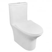 Унитаз-компакт Azario AZ-8614B, Sente, Напольный, безободковый, моноблок, сиденье микролифт,с встроенным биде, 665*375*785 мм