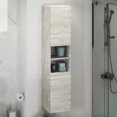 Пенал COMFORTY Верона 35, распашные створки, дуб белый, 35*160 см