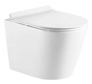 Унитаз Azario AZ-402W, FONTI, подвесной, безободковый, с сиденьем микролифт, 535*365*310 мм