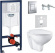 Инсталляция GROHE 39586000 Bau Ceramic, набор 5 в 1, с подвесным унитазом и панелью смыва Skate Cosmopolitan(38732000) из 2-х частей