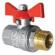 Кран шаровый VT.217, Basic, 3/4", муфта-штуцер, бабочка