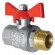 Кран шаровый VT.217, Basic, 3/4", муфта-штуцер, бабочка