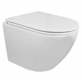 Унитаз Azario AZ-0046-N, Grabo, подвесной, безободковый, белый, с сиденьем микролифт, 490*370*360